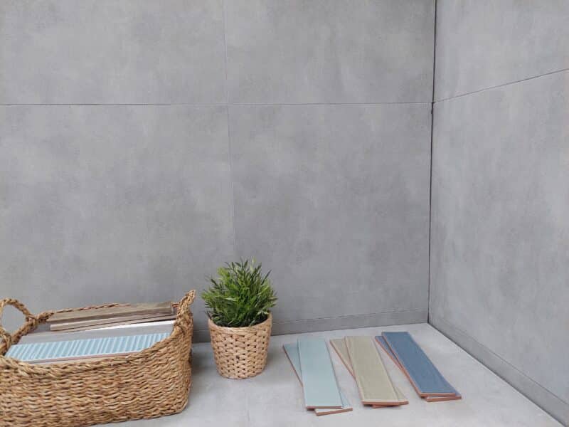 Cemento – Gris - Retskåret betonflise 60×60 cm, mat betonlook - Billede 4