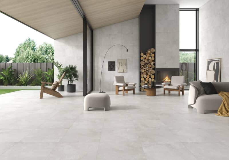 Geotiles Ground Perla – Lys Grå Betonlook Fliser (5 formater) - Billede 3