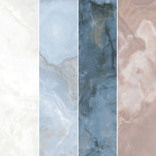 ONI - keramiske fliser i onyx/marmorlook – blank finish (4 farver)
